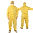 thumbnail image 5 of XYCCA PE Protection Suit Chemical Resistant Clothing Overall Yellow for Laboratory ExaminationXL-082203, 5 of 5