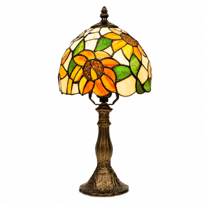 Mehoom Tiffany Style Sunflower Stained Glass Table Lamp