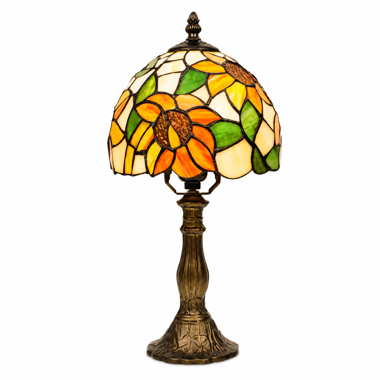 Mehoom Tiffany Style Sunflower Stained Glass Table Lamp photo 1