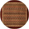 thumbnail image 1 of Ahgly Company Indoor Round Abstract Orange Modern Area Rugs, 3' Round, 1 of 4