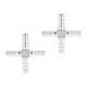 thumbnail image 1 of Accesorios de espiga para manguera de acero inoxidable 304 de Unique Bargains, conector de tubería cruzado de 4 vías de 5/16" para aire, agua, aceite, gas, combustible, 2 piezas tono plateado, 1 of 1