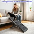 thumbnail image 7 of 2025 Upgraded Dog Ramp for Couch, Foldable Small Dog Ramp for Low Bed, 4 Adjustable Height from 13'' to 21", Portable Stable Pet Step with Non-Slip Pad, Pet Ramps Use for Couch Stairs, Black, 7 of 7