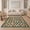 Green, Pattern 2, variant on ODIKA 8'x10' Washable Area Rug Geometric Century Mid Abstract Retro Interlocking Hallway School for Living Room, Under Sectional, Family , Durable, Non-Slip