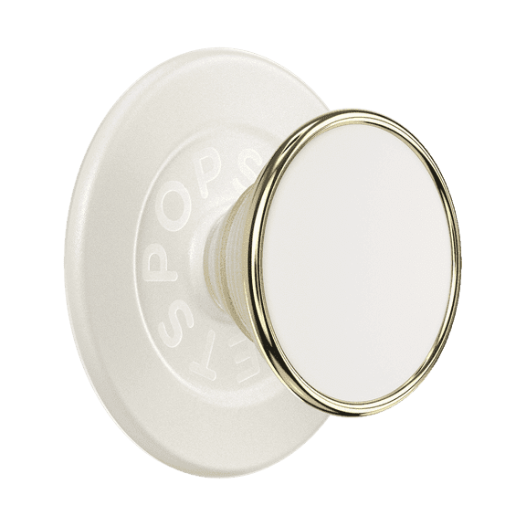PopSockets Phone Grip for MagSafe, Magnetic Holder, Phone Stand, Enamel - Coconute Creme