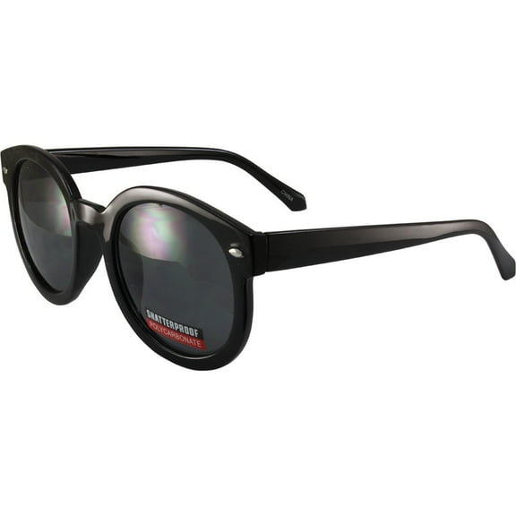 Swag Nite Owl Classic Retro Sunglasses Black Frame w/ Smoke Round Lenses