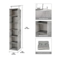 thumbnail image 3 of Better Homes & Gardens 6-Shelf Hanging Closet Organizer with Side Pockets in Gray, 3 of 12