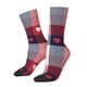 thumbnail image 1 of Balery Heart Plaid Calcetas Largas con Estampado para Hombre y Mujer – Suaves y Transpirables, Talla Única (US 5-11), 1 of 6