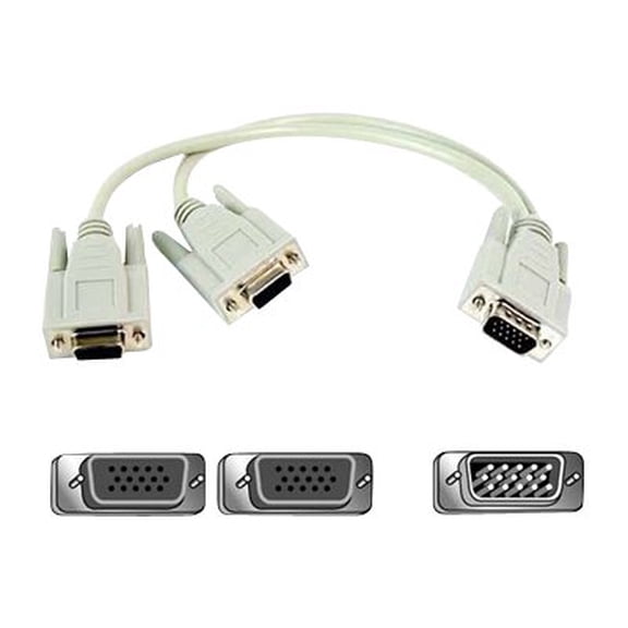 Belkin F3G006-01 1 ft. Pro Series 1 x HD-15 Male to 2 x HD-15 Female Cable