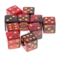 thumbnail image 2 of Bunblic 5-6pack 10 Pieces Six Sided D6 Dice Digital Dices Set for RPG Game Red Black 5 Pcs, 2 of 8
