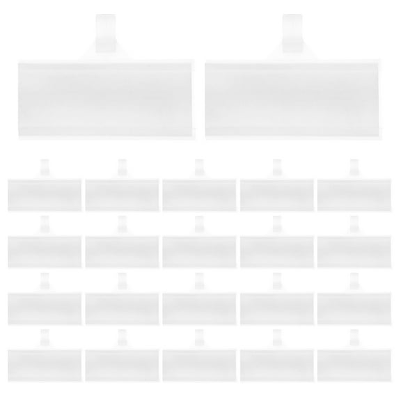 Luyaoo 50 Pcs Shelf Tags for Wire Shelving Label Clips Basket Labels Storage Transparent