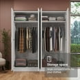 thumbnail image 6 of Madesa 4 Doors Storage Cabinet with Ample Shelves Space 63"L Utility Armoire Closet  Entryway and Bedroom Organization Unit - White, 6 of 10