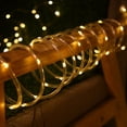 thumbnail image 2 of Cadena de luces LED solares de PVC, tubo suave, luz de tubo de cuero, luz decorativa pequeña de colores para patio, impermeable para exteriores, 2 of 5