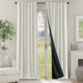 thumbnail image 1 of Cortinas blackout Jinchan estilo boho color verde salvia de 244 cm de largo, 2 paneles, 1 of 9