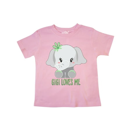

Inktastic Gigi Loves Me- cute elephant Gift Toddler Boy or Toddler Girl T-Shirt