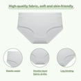 thumbnail image 5 of Women Bamboo Boyshort Panties Comfort Soft Breathable Low Rise Briefs 4 Pack (White, X-Large), 5 of 5