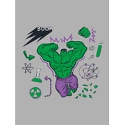 Marvel Boys Hulk Scribble, Crew Neck, Short Sleeve, Graphic T-shirt, Sizes 4-18