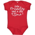 thumbnail image 3 of Inktastic Baby Even Miracles Take a Little Time Boys or Girls Baby Bodysuit, 3 of 5