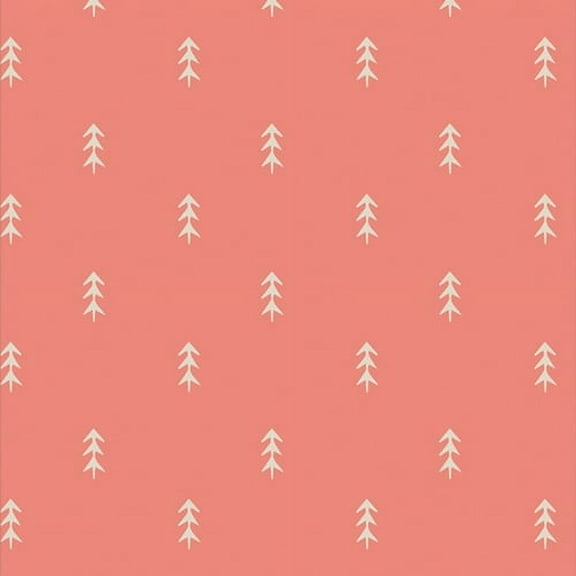 Pink Coral Tree fabric - Simple Deloliage Sugar cotton fabric Cozy Magical Sold by the Quarter Yard