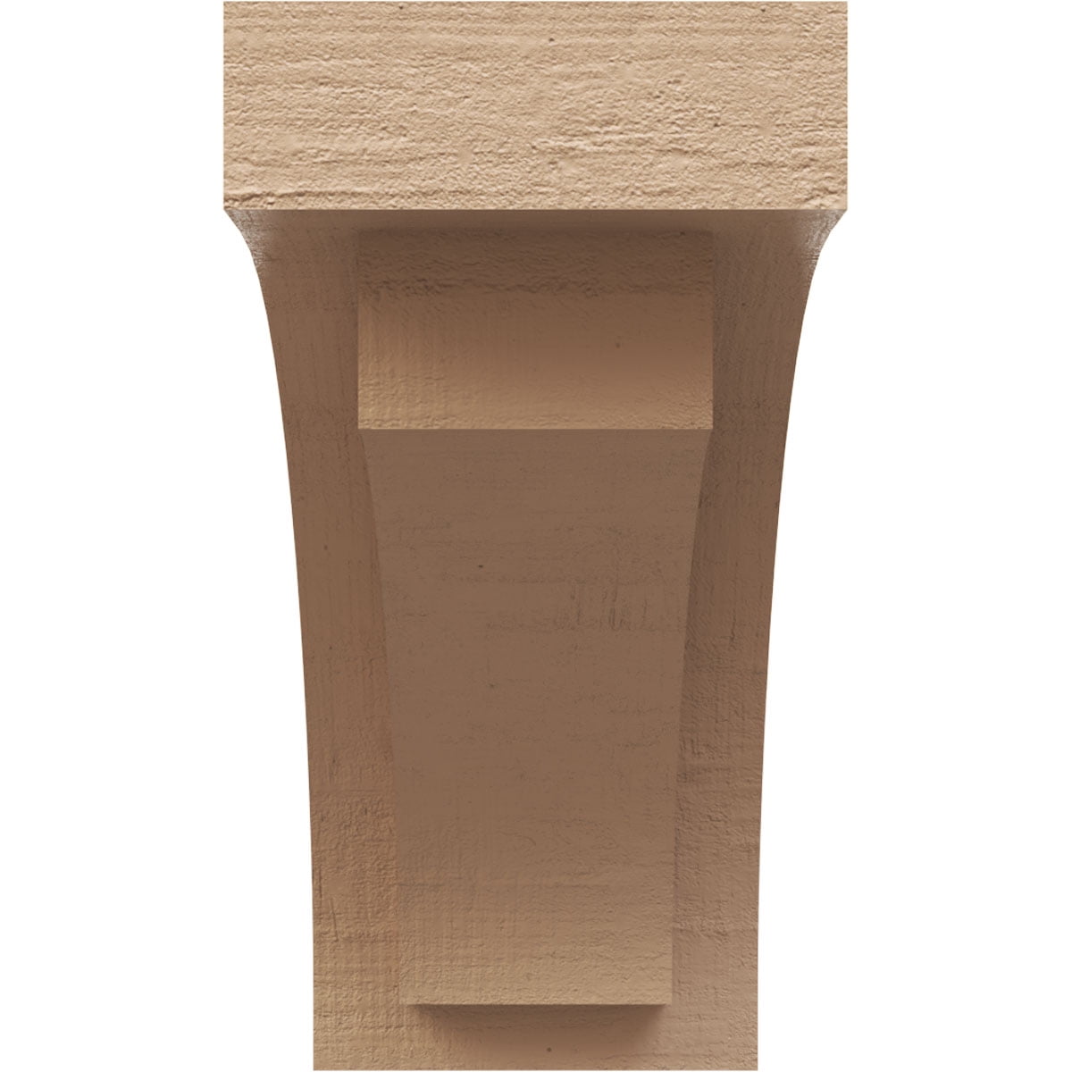 5"W x 10"D x 10"H Classic Rivera Rough Cedar Woodgrain TimberThane Corbel, Primed Tan