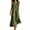 Army Green, variant on Women's Tank Dress Crew Neck Sleeveless Solid Asymmetric Ruffle Vintage Western Boho Maxi Dress