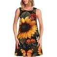 thumbnail image 1 of Disketp Sunflower Floral Butterfly para Vestido sin Mangas para Mujeres, Vestidos de Verano para Mujeres, Casual y Holgado para la Playa, 1 of 7