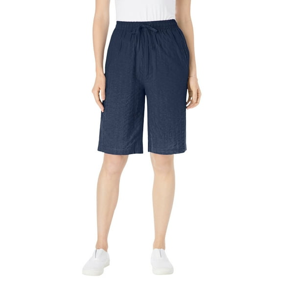Woman Within Plus Size Seersucker Short