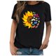 thumbnail image 1 of Gibobby Playera de Verano para Mujer Women Sleeve Casual Loose Tops Printing Short Blouse Tee Shirts Tunic Women's Blouse(Negro,M), 1 of 4