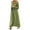 Green, variant on ICHUANYI New Trending Womens Casual Solid V Neck High Waist Long Sleeve Long Dress Fashion Cloth 2024