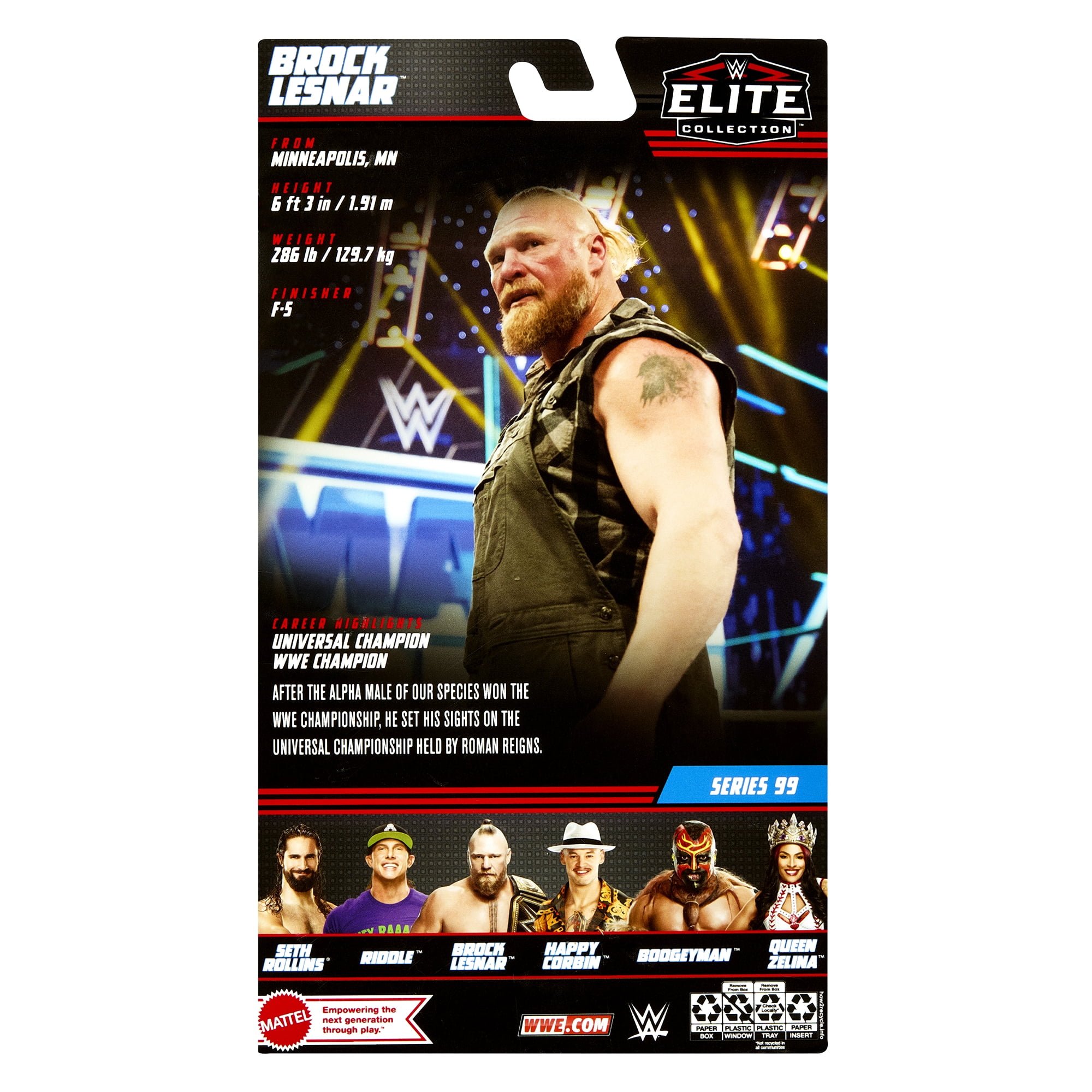 WWE Elite 99 - Complete Set of 6 Mattel WWE Toy Wrestling Action Figures 