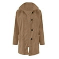 thumbnail image 2 of BLOCLOALO Winter Coats Trendy Stand Collar Button Up Sweaters Wool Cardigan Coats with Pockets Lapel Long Jacket Coat Fashion Casual Open Front Outerwear Plus Size Coat Fitted Warm Cardigans Khaki Xl, 2 of 5