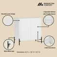 thumbnail image 4 of Abbey Buffet Moderne 2 Pcs et Armoire d'Appoint, Blanc, 4 of 15