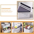 thumbnail image 3 of Cesta de almacenamiento de plástico de 2 pcs Organizador de canasta de baño Cesta de plástico de cocina, 3 of 5