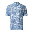 thumbnail image 2 of Camisas s Para Hombre Manga Larga Camisa de vacaciones en la playa Camisa de cuello con botones en los puños para hombre (Blue, L), 2 of 4