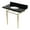 Black Granite / Brushed Brass, variant on Kingston Brass KVPK3622K81 Edwardian 36" Black Granite Console Sink with Brass Legs (8-Inch, 3-Hole), Black Granite/Polished Chrome