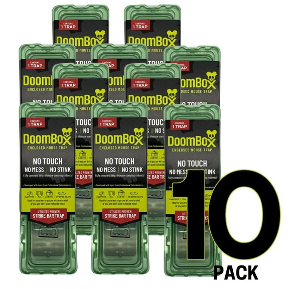 DoomBox Enclosed Mouse Trap | Green | Safe for Kids & Pets | Made in USA (10)