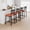 Brown,22-inch, variant on Bar Stools Set of 4, Metal Counter Height Bar Chairs with Back and Thick Cushion, Upholstered Dining Chairs with Padded Seat, Barstools for Kitchen Island, Bar, Dining Room, Brown,26-inch