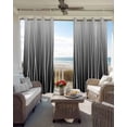 thumbnail image 4 of Black White Blackout Curtains 54 Inches Long for Bedroom, Ombre Gradient Striped Minimalist Texture Thermal Insulated Room Darkening Black Out Window Curtain Panels Grommet Drapes for Living Room, 4 of 8