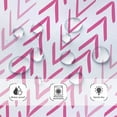 thumbnail image 5 of Pink Stall Small Boho Half Size Dorm Shower Curtain 36x72 Inch Girl Girly Chevron Herringbone Geometric RV Single Narrow Tiny Walkin Stand Up Decor Fabric Bathroom Set Polyester Waterproof, 5 of 6