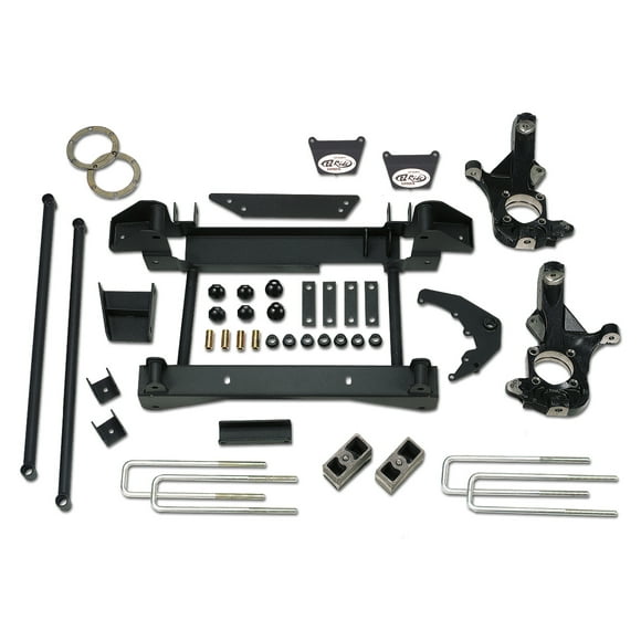 Tuff Country Lift Kit Suspension 16990 6 Inch Front Lift; 4 Inch Rear Lift; Without Shock Absorbers In Kit - Shock Change Necessary; Black Components