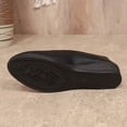 thumbnail image 5 of Women's Lightweight Low Wedge Leather Loafers Comfortable Slip On Pointed Toe Business Dress Work Shoes White Size 8.5, 5 of 6
