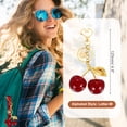 thumbnail image 2 of Uxcell Initial Letter Keychain, Cute Cherry Keychain Alphabet M Letter Charm (Red), 2 of 7