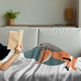 thumbnail image 3 of I Love You Soft Flannel Fleece Blanket, Bear and Fox in Love Counting Stars at Night Animal Birthday Print, Cozy Plush for Indoor and Outdoor Use, 50" x 70", Orange Slate Blue Grey, by Ambesonne, 3 of 5