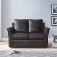 thumbnail image 5 of Furniture of America Lillard Faux Leather Upholstered Loveseat in Dark Gray, 5 of 7