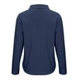 thumbnail image 5 of Blouse en Polyester à Manches Longues Couleur Unie Réversible Nature Décontractée Tailles Multiples pour Femmes (Marine, s), 5 of 5