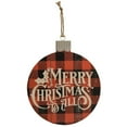 thumbnail image 2 of CWI Gifts Merry Christmas Buffalo Check Bulb Sign, Multi, 2 of 2