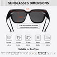 thumbnail image 3 of Polarized Sunglasses Over Glasses Women – Over Glasses Sunglasses for Women Fit Over Prescription Glasses, UV400 Wraparound Fit-Over Sunglasses for Driving Fishing Hiking Outdoor Sports, 3 of 7