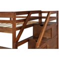 thumbnail image 6 of Harper & Bright Designs Twin over Twin Bunk Bed for Bedroom, Wood Twin Bunk Bed with Storage and Trundle, Walnut, 6 of 9