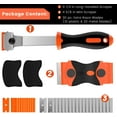 thumbnail image 2 of Razor Blade Scraper, 2 PCS Razor Scraper Tool for Removing Label, Registration Sticker, Tint, Grease from Windshield, Appliance, Glass (Extra 20 Metal and 10 Plastic Blades), 2 of 5