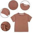 thumbnail image 4 of YTDSCS Baby Boys Girls Summer Tops T Shirts Infant Short Sleeve Crewneck Tees Solid Color Unisex Bamboo Fibre Tees Shirts 3 Months-3 Years, 4 of 9