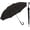 Black, variant on A.760 Curved Handle Rain Umbrella for Adults in Violet – 42" Windproof Automatic Open Canopy, Ultra Lightweight Steel Aluminum Frame with Large Button, Rounded Tips, Polyester Case Included